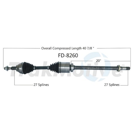 Surtrack Axle Cv Axle Shaft, Fd-8260 FD-8260